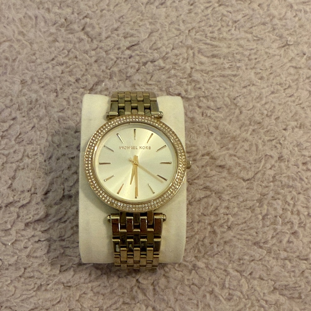 Michael Kors Gold and White Watch